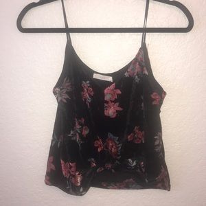 Black and floral tank